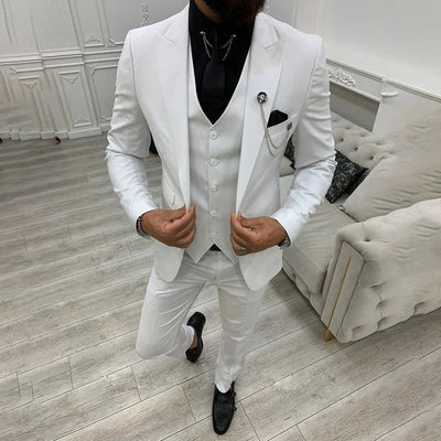 Herren Modisch Modern Hochzeitsgast Anzug Set | 3-teiliges Set