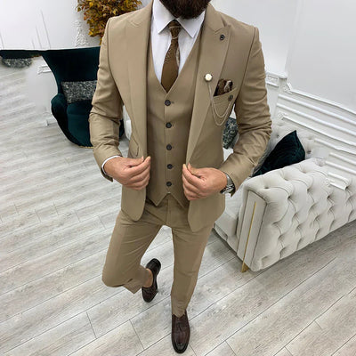 Herren Modisch Modern Hochzeitsgast Anzug Set | 3-teiliges Set