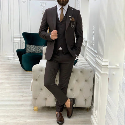 Herren Modisch Modern Hochzeitsgast Anzug Set | 3-teiliges Set