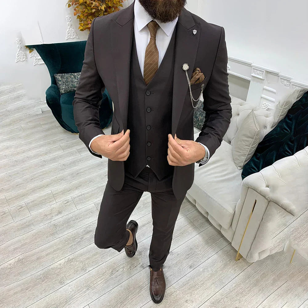 Herren Modisch Modern Hochzeitsgast Anzug Set | 3-teiliges Set