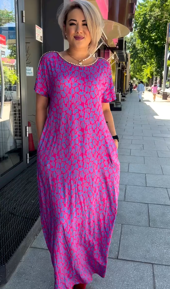 Kina | Modedruck-Kleid in Plus Size
