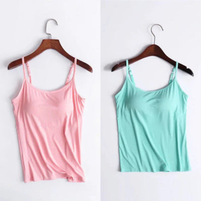 Leonora | Lockeres Leinen-Top mit integriertem BH