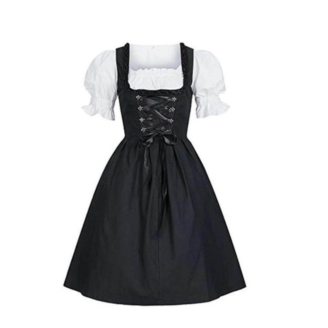 Lenani | Damen Schwarz Oktoberfest Dirndl Kleid | 2025