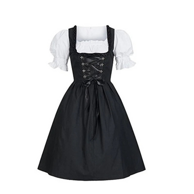 Lenani | Damen Schwarz Oktoberfest Dirndl Kleid | 2025