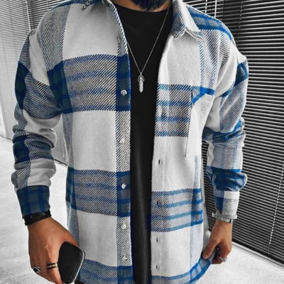 Herren Warme Winter Kariert Hemd | Langarm