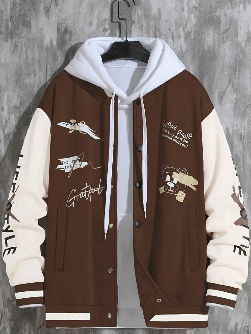 Baseballjacke mit Kapuze für Herren