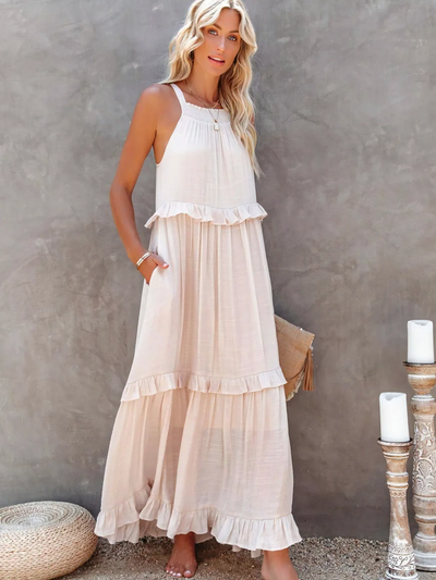 Madelyn | Bohemian Ruffled Maxi Dress