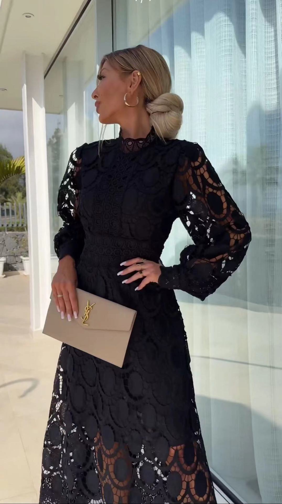 Lydia - Langes Damenkleid mit lebhaftem Patchwork