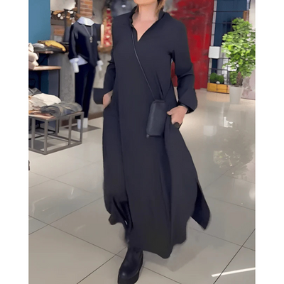 Damen Locker Geschnittenes V Ausschnitt Kleid | Maxi