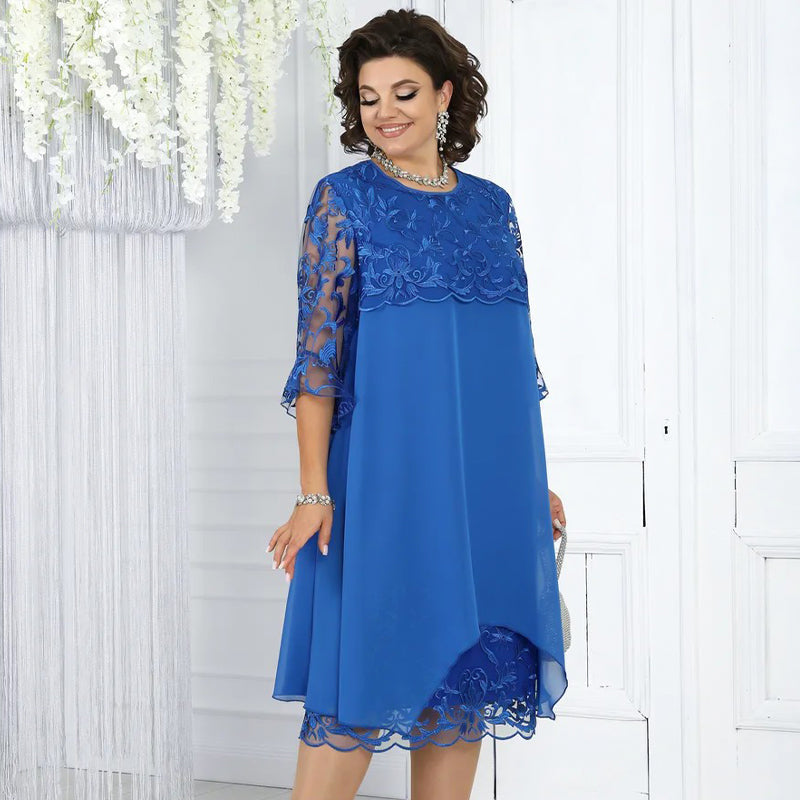 Brittany | Midikleid aus Spitze für Damen mit weiter Passform