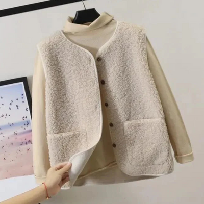 Damen Knopf Daunen Warme Weste | Ärmellos