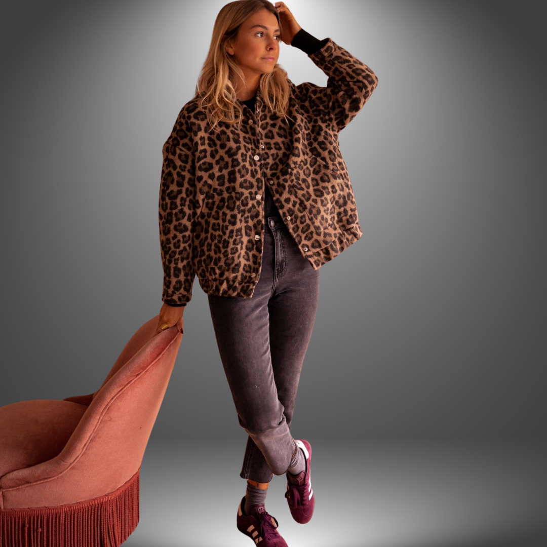 Alice Handgefertigte Jacke mit Leopardenmuster
