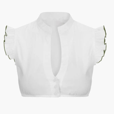 Broderie Anglaise Dirndlbluse für Damen - Oktoberfest 2025