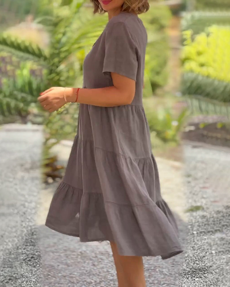 Lucy | Elegantes Kurzarm-Sommerkleid