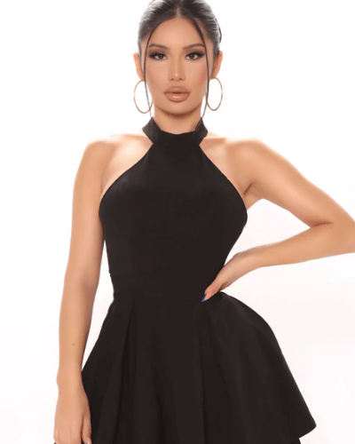 Stilvolles Damen Sommerkleid mit Halterkragen – Malia