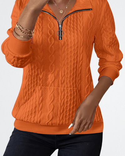 Celeste - Weicher Strick Zip-Pullover