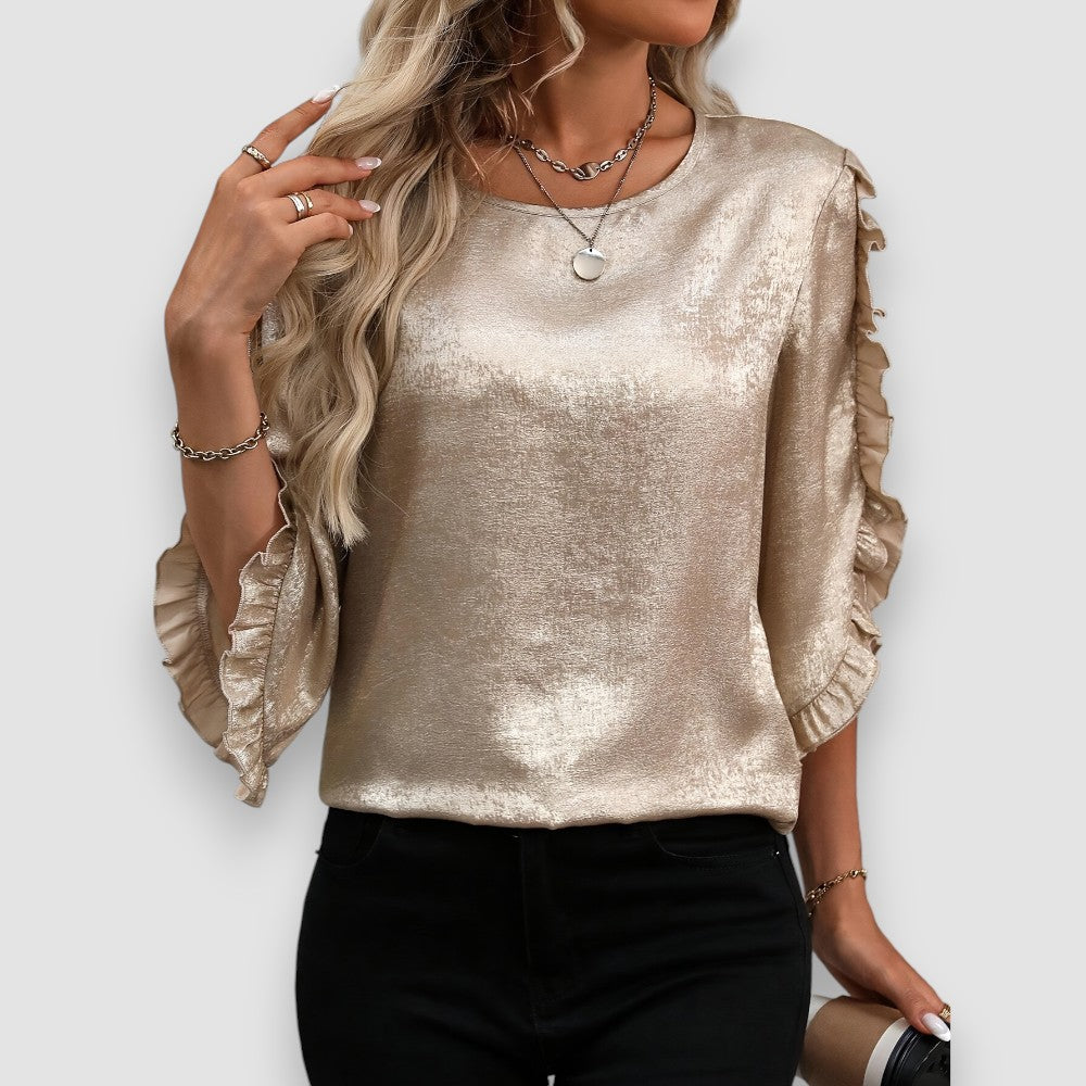 Isla | Elegante goldene Bluse