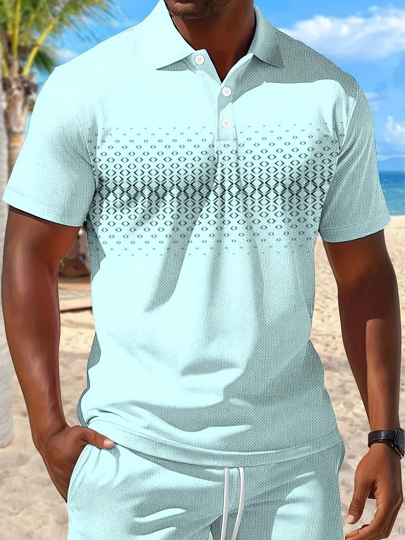 Zackary – Sommer Liches kurzärmliges Zweiteiler Set