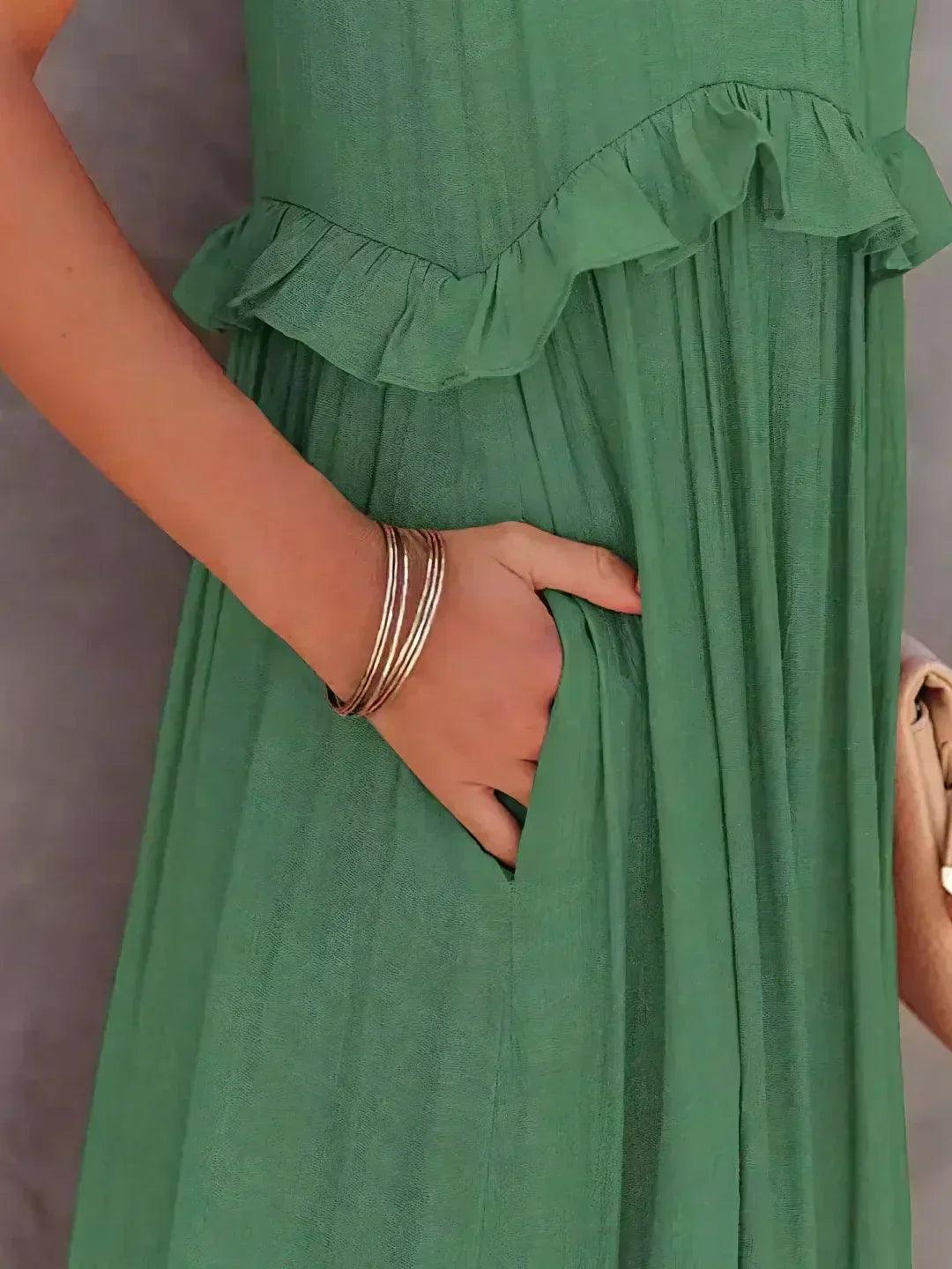 Charlize™ - Maxikleid mit Nackenträger und Taschen