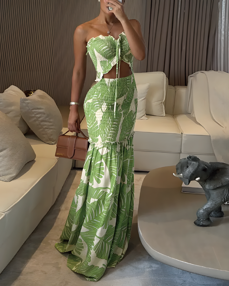 Mark | Vivica Blumen-Smock-Maxi-Kleid