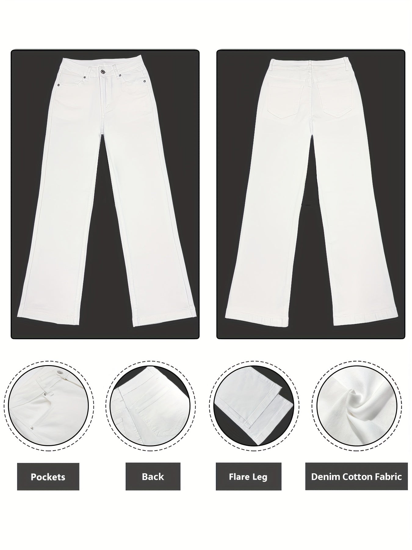 Evelien | Lockere weiße Jeans mit weitem Bein