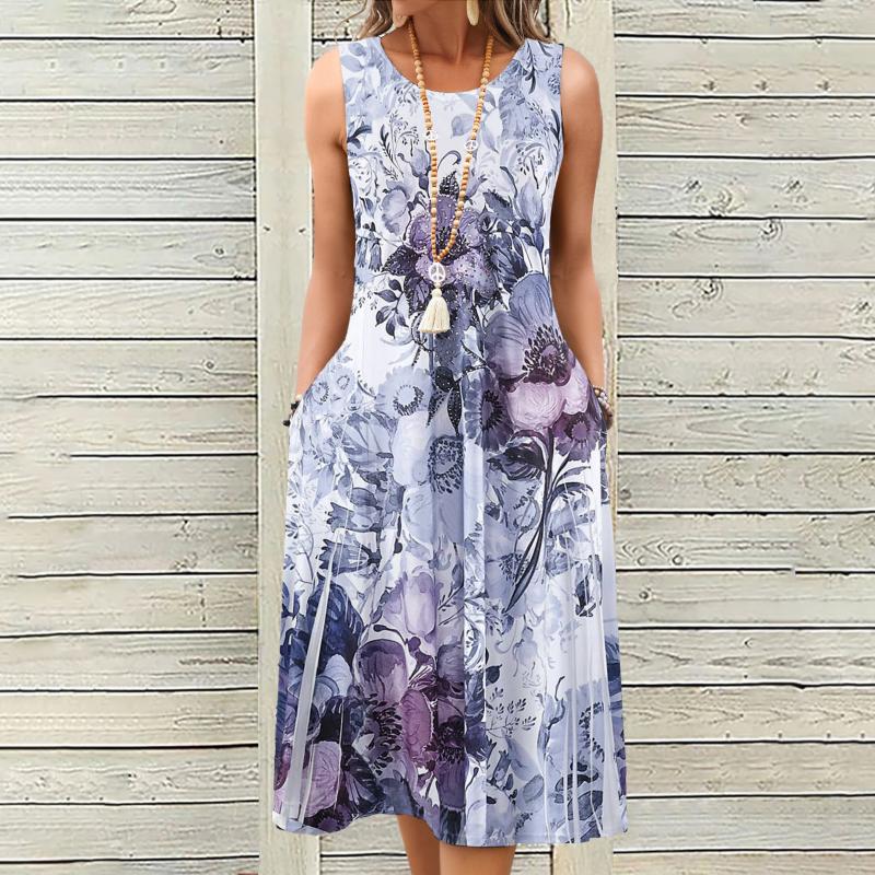 Alana | Vintage Blumenprint-Kleid