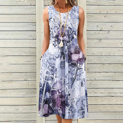 Alana | Vintage Blumenprint-Kleid