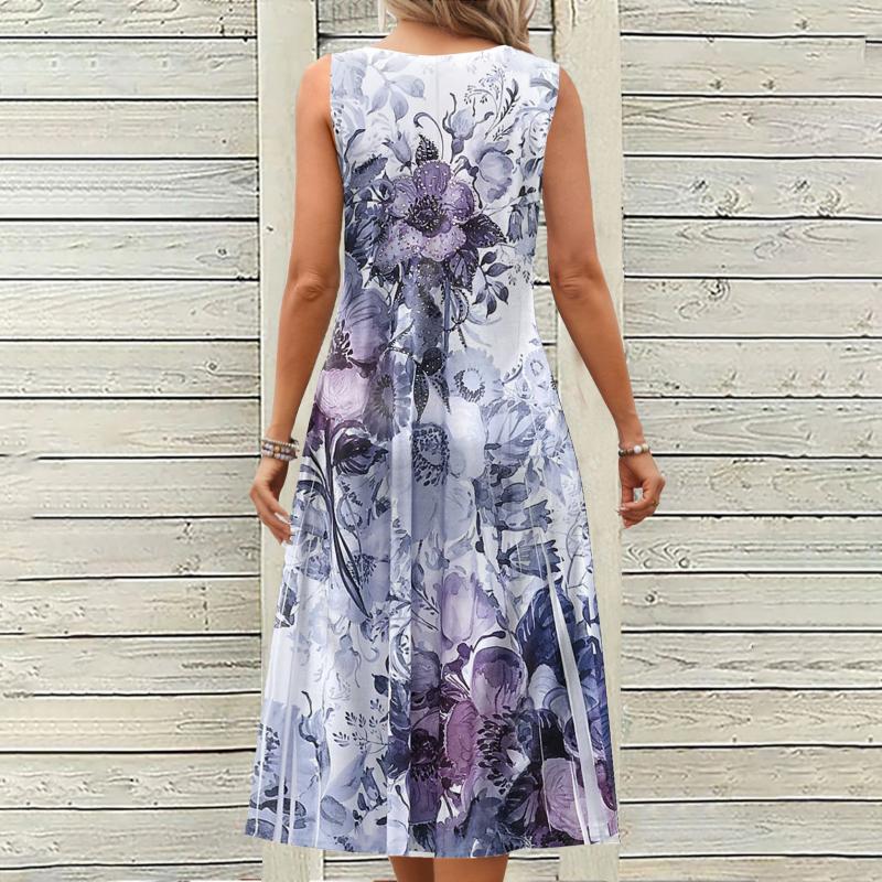Alana | Vintage Blumenprint-Kleid