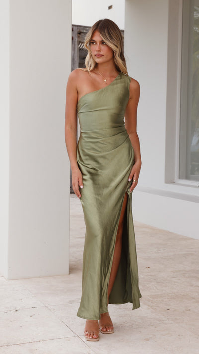 Zane | Victoria Maxikleid - Olive