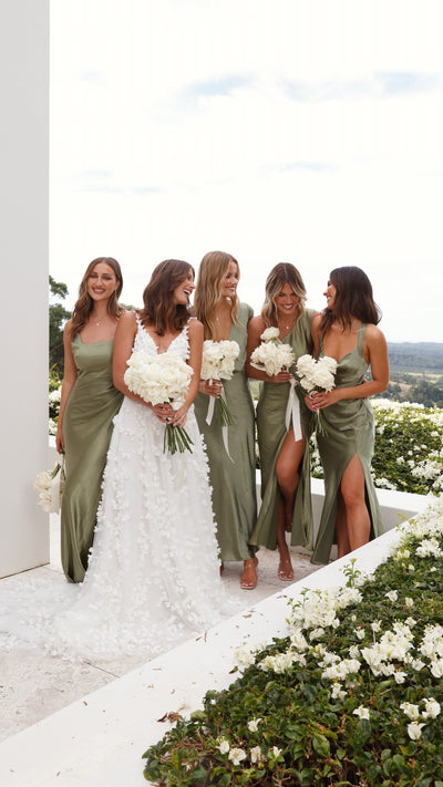 Zane | Victoria Maxikleid - Olive