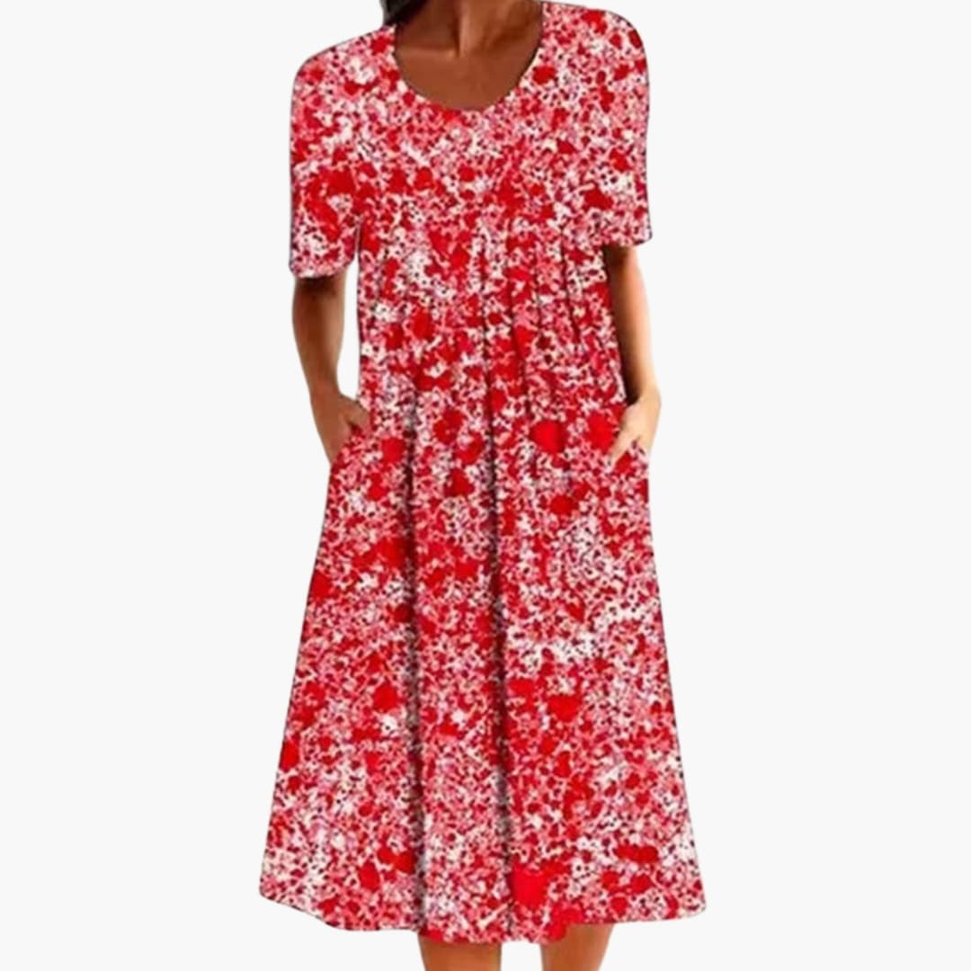 Blumen Kleid - Für Damen mit Taschen & Entspannter Passform