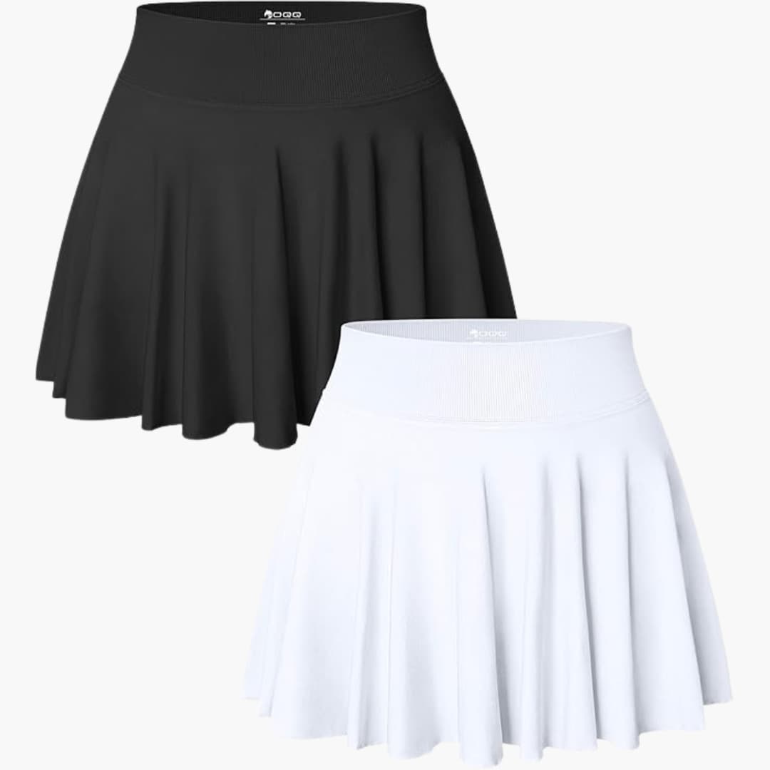 Damen Minirock 2er-Pack mit hoher Taille und Stretchbund