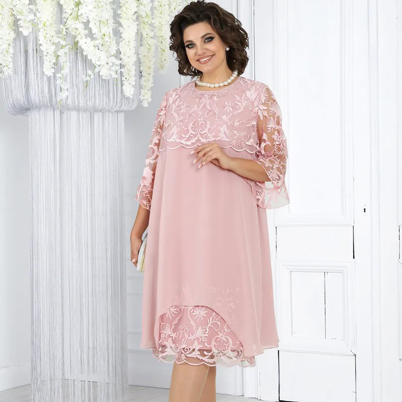 Brittany | Midikleid aus Spitze für Damen mit weiter Passform