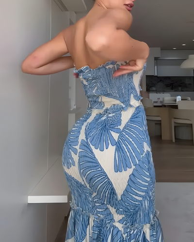 Mark | Vivica Blumen-Smock-Maxi-Kleid