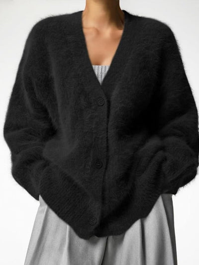 Vegan Strick-Cardigan mit langen Ärmeln