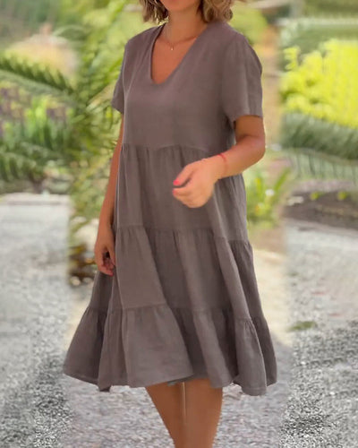 Lucy | Elegantes Kurzarm-Sommerkleid