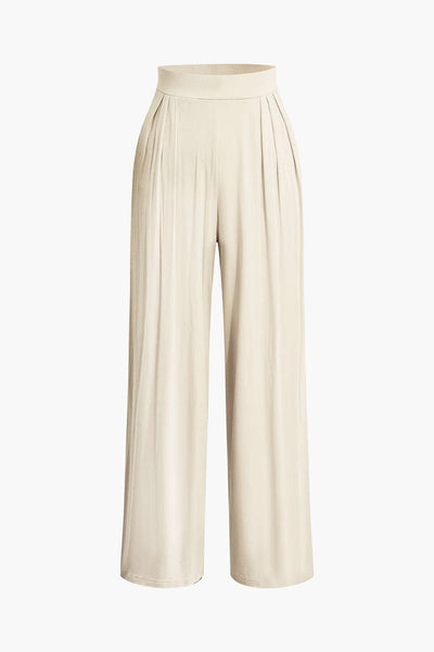 Lara | Elegantes Zweiteiler-Set mit Schleifen-Bandeau & Weitbein-Hose