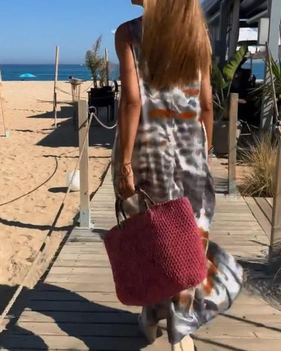 Ärmelloses Sommerkleid ÉLODIE im schicken und trendigen Tie-Dye-Stil