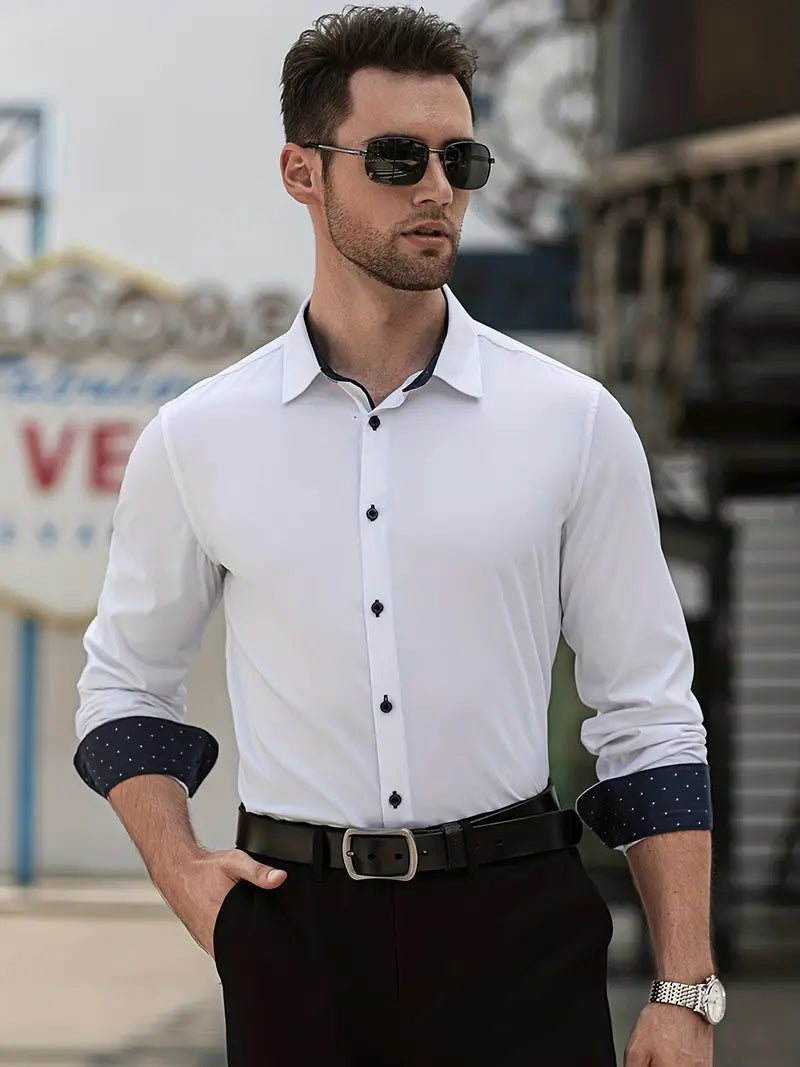Alexander | Elegantes Businesshemd mit Kontrastdetails