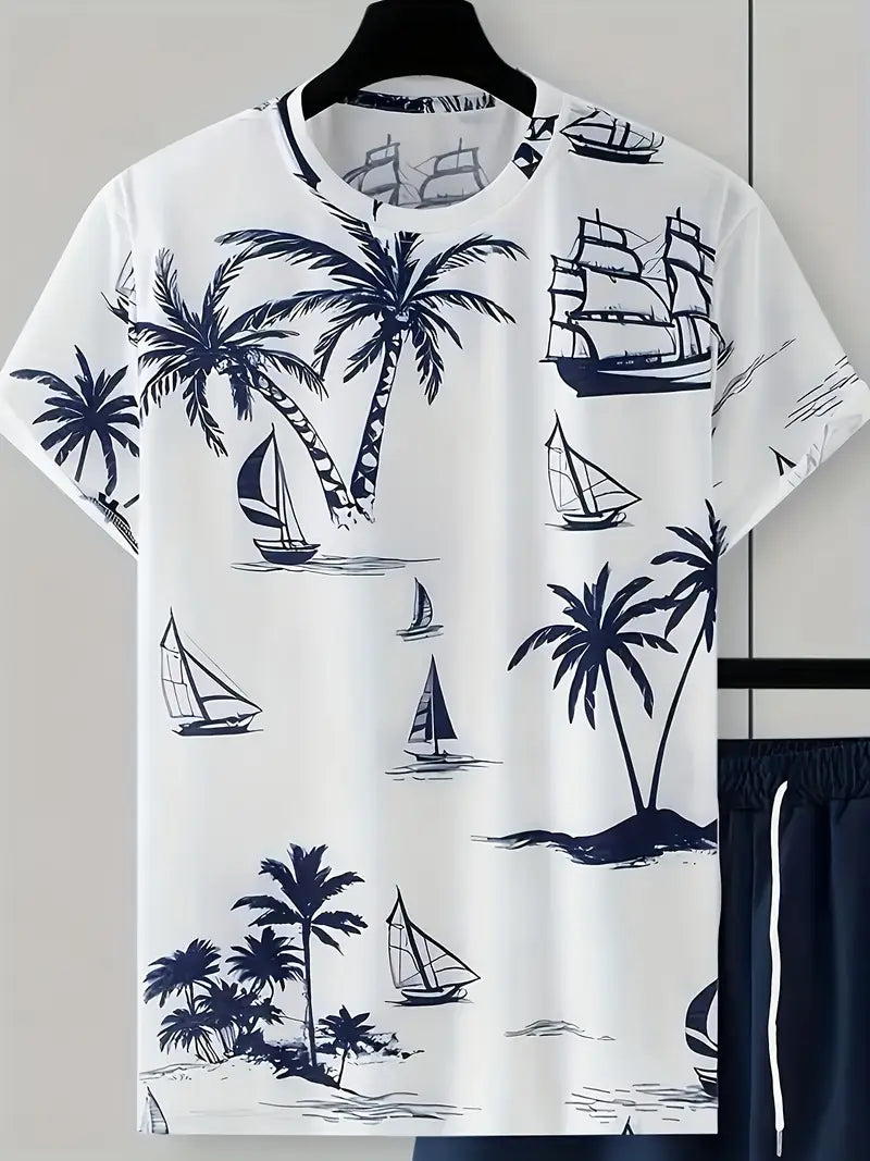 Xander | Elegantes Zweiteiliges Sommer-Outfit mit Druck