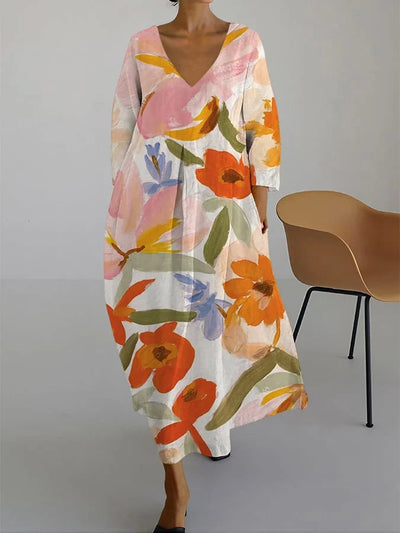 Tariq | Lucasta - Bequemes Kleid mit Blumenmuster und V-Ausschnitt