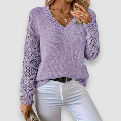 Lila | Langarm-Strickpullover