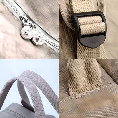 Gepolsterter Damen Rucksack Mit Seitentaschen | Mit Reißverschluss