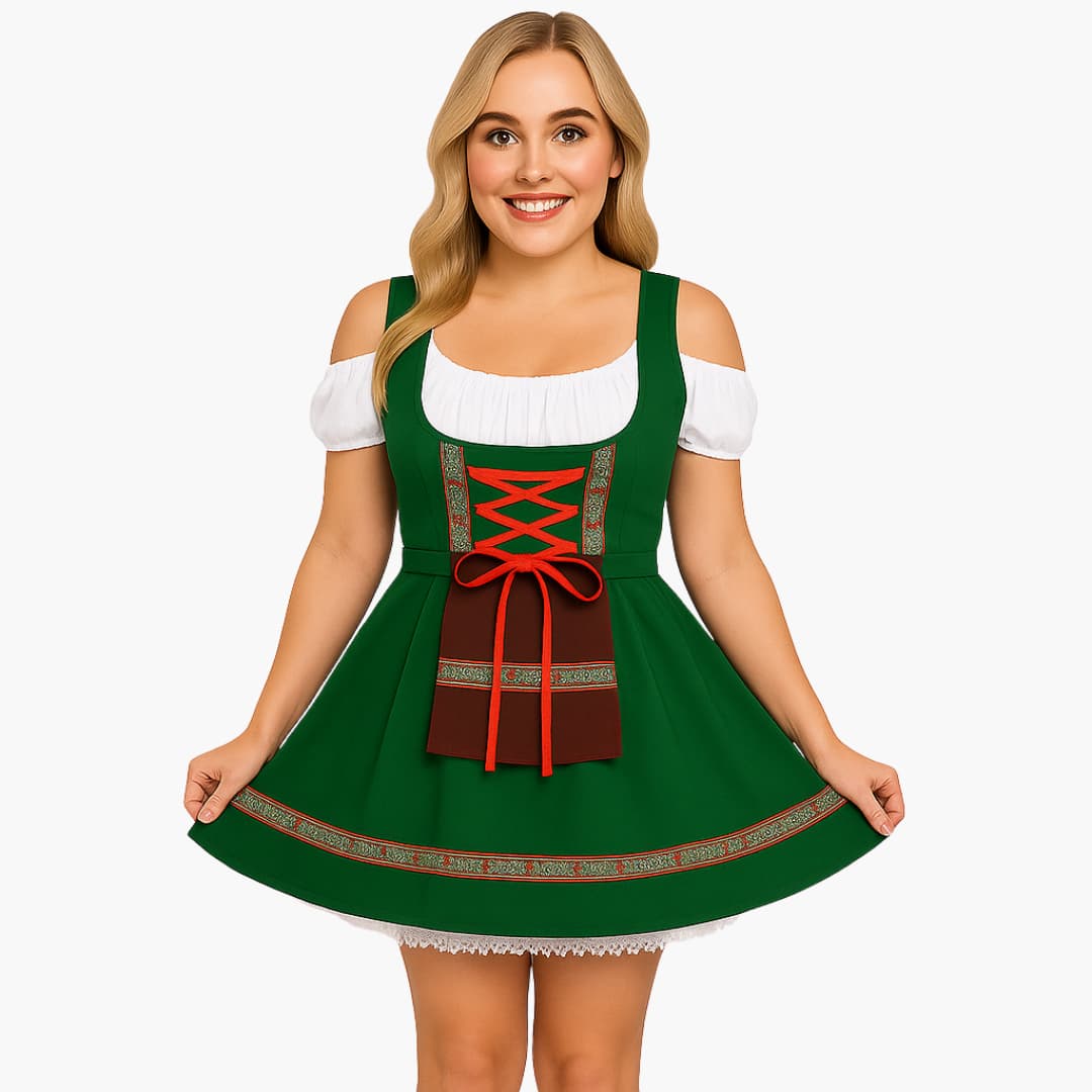 Dirndl kleid mit Spitzendetails für Damen - Oktoberfest 2025