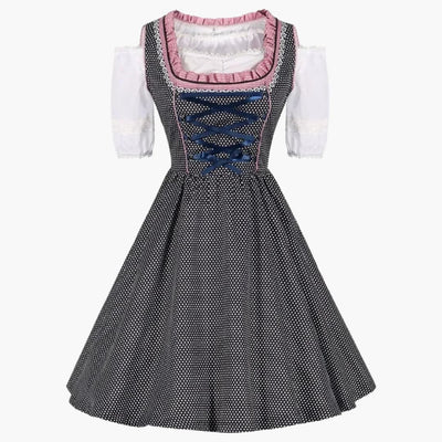 Mieder-Dirndl Kleid mit Schnürung für Damen - Oktoberfest 2025
