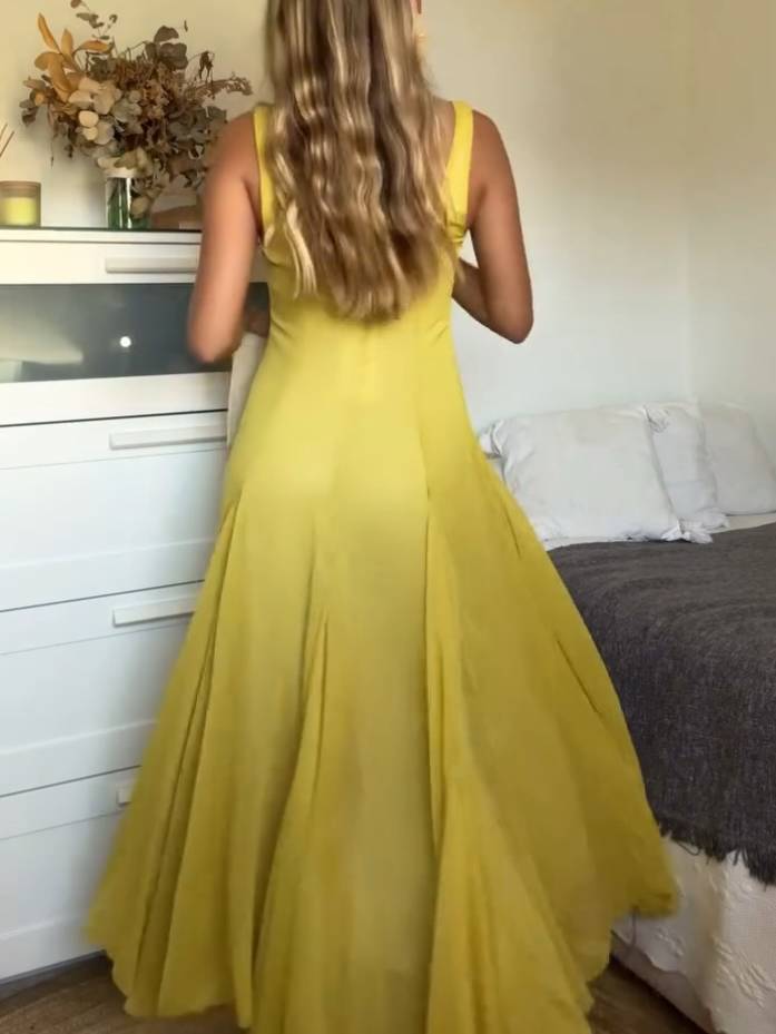 Solmaz – Lässiges Langes Kleid Mit Trägern