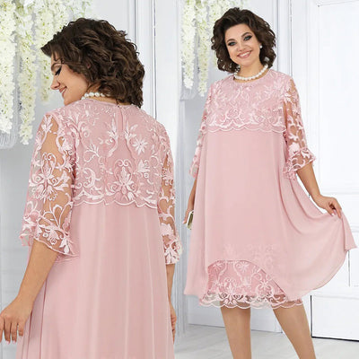 Brittany | Midikleid aus Spitze für Damen mit weiter Passform