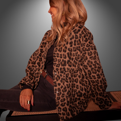 Alice Handgefertigte Jacke mit Leopardenmuster