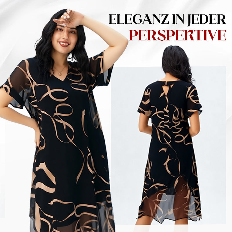 Agatha | Fließendes Maxikleid mit V-Ausschnitt und Print