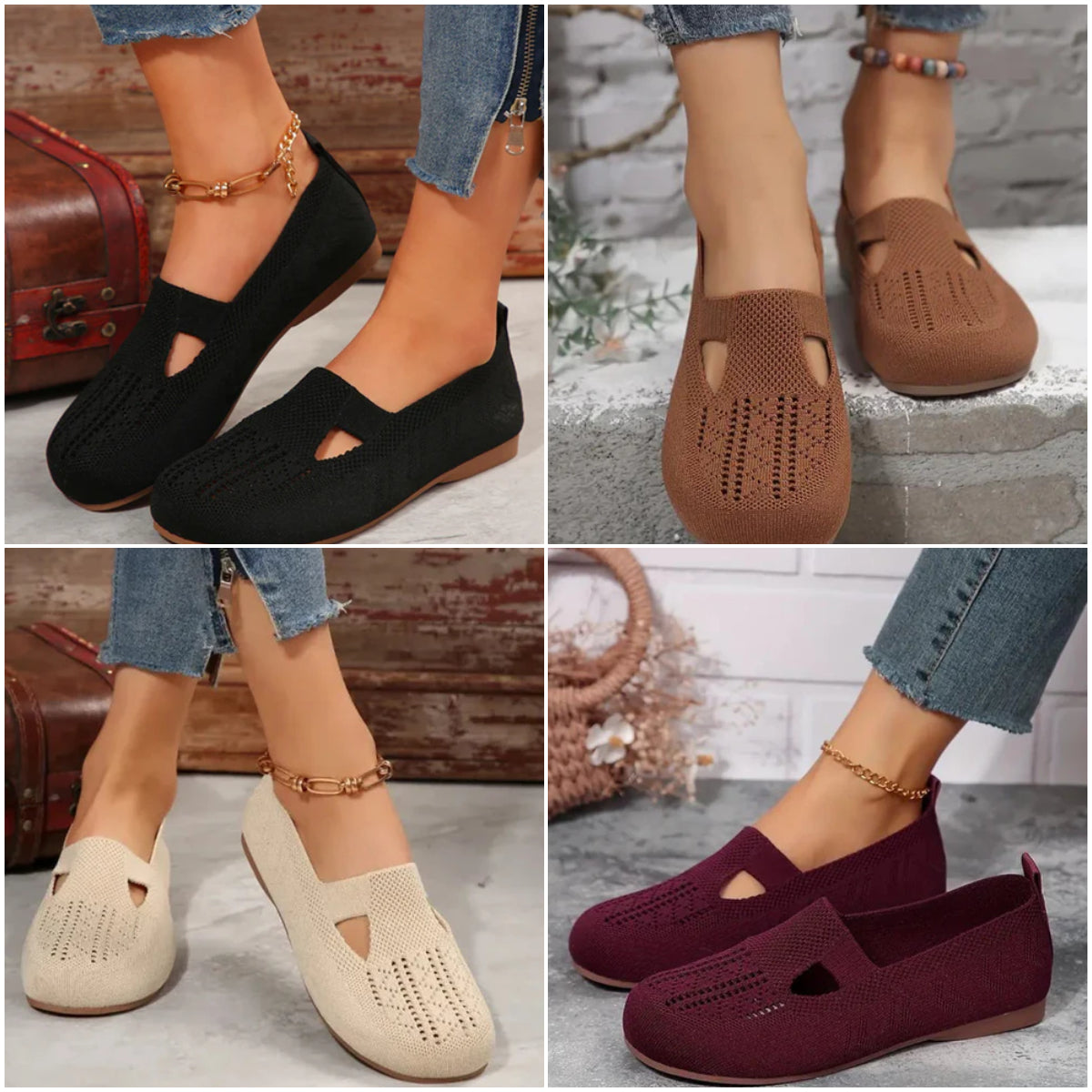 Adeline | Bequeme, atmungsaktive Strick-Schuhe für Damen zum Gehen